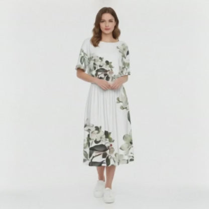 All-Over Print Women's Elastic Waist Dress