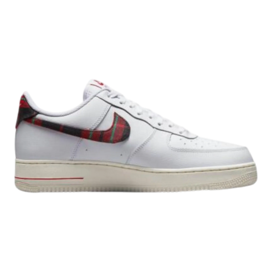Nike Air Force 1 '07 LV8 Men Sneakers White/Red Tartan Plaid
