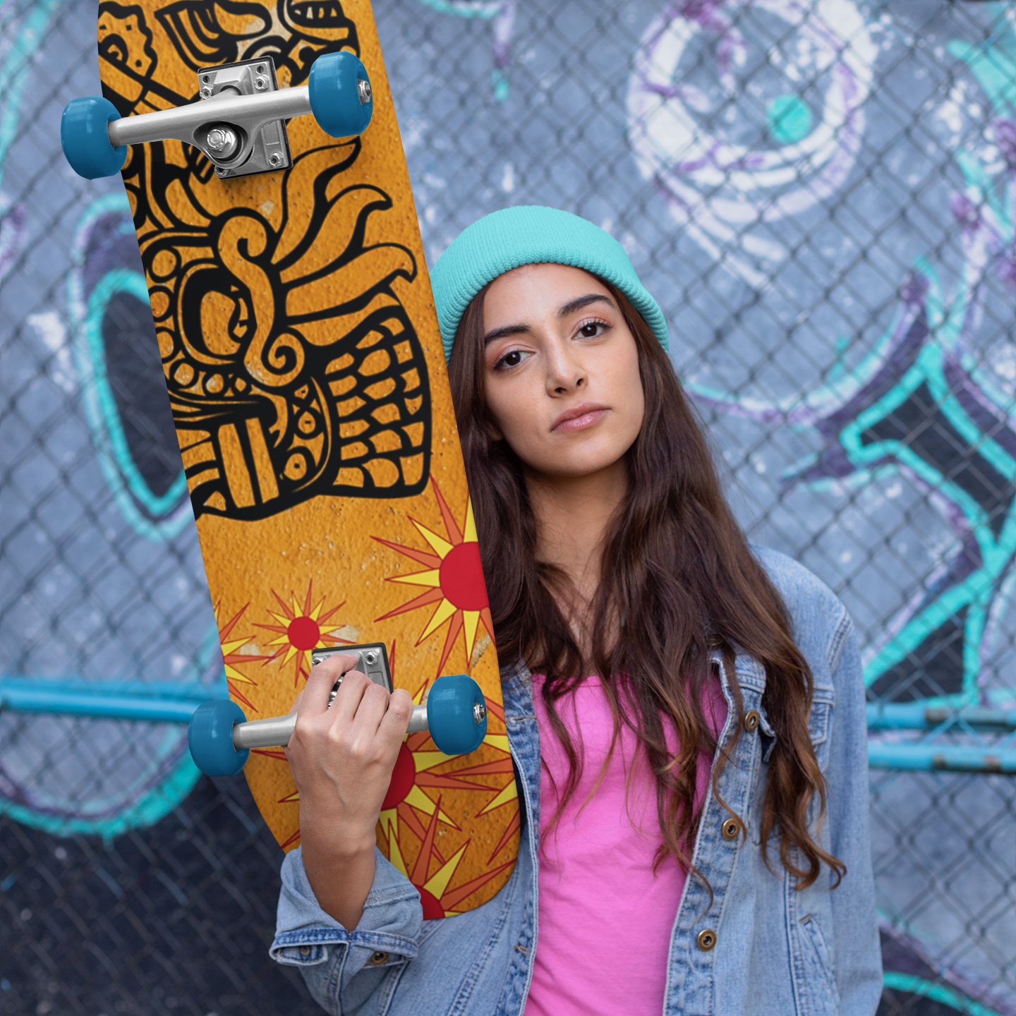 8 3/4" Skates Complete Heraldic Popsicle Skateboard