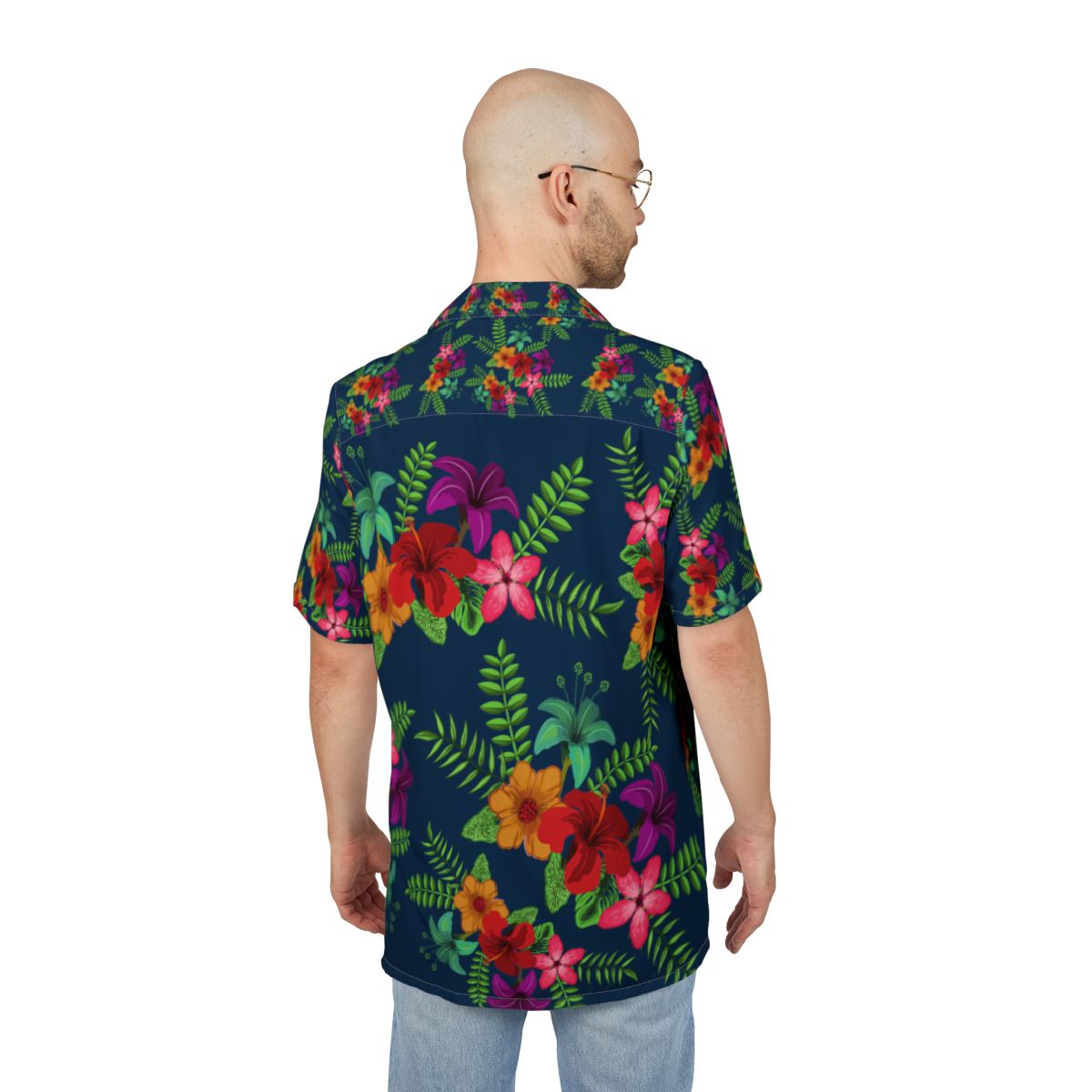 All Over Print Vibrant Tropical Hawaiian Button-Down Shirt, Summer Fashion Shirt, Vacation Wear, Luau Party Outfit, Unisex Floral Shirt, Beach Casual Top