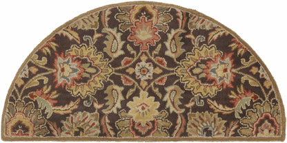 Chesterton 1028 Hand Tufted Brown Wool Rug 2' x 4' Half-Circle
