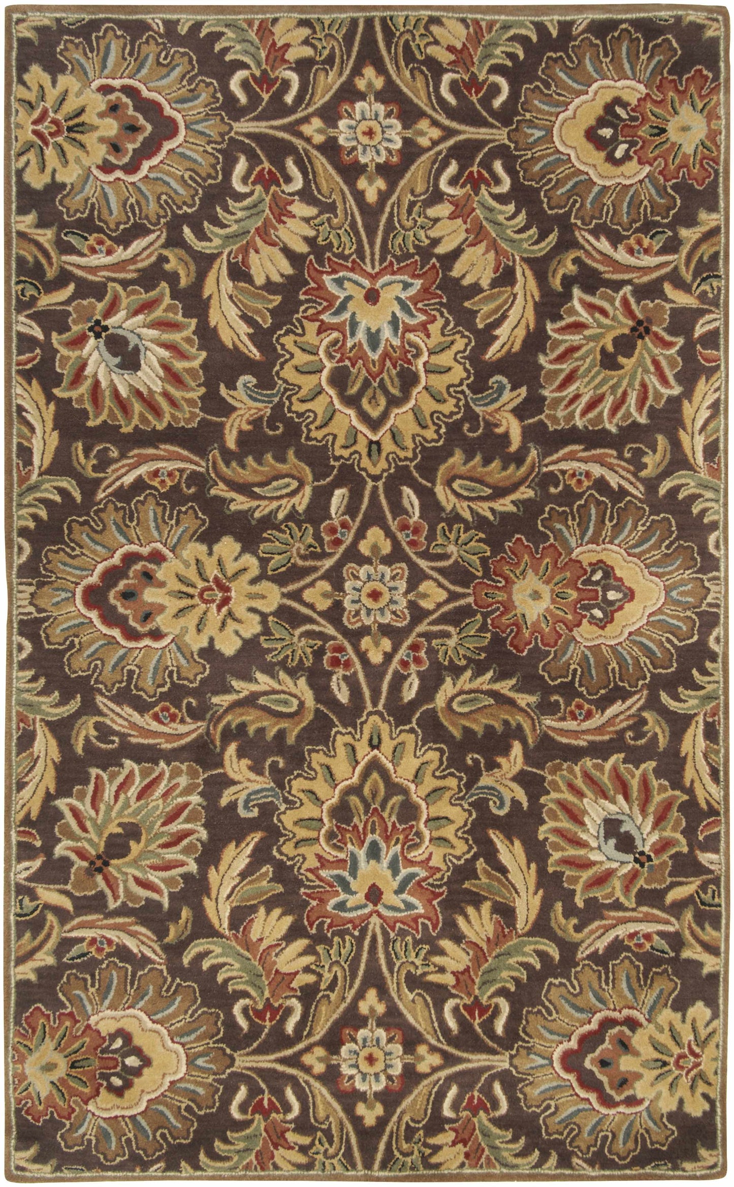 Chesterton 1028 Hand Tufted Brown Wool Rug 5' x 8' Rectangle