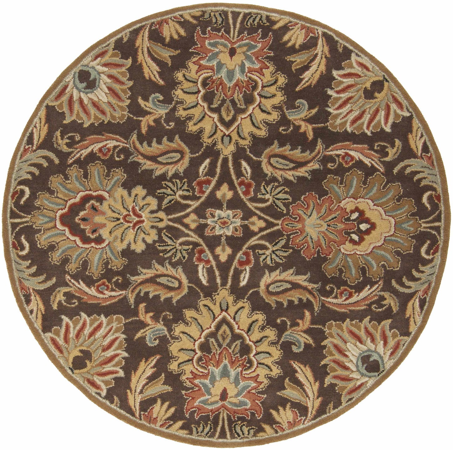 Chesterton 1028 Hand Tufted Brown Wool Rug 9'9" Round