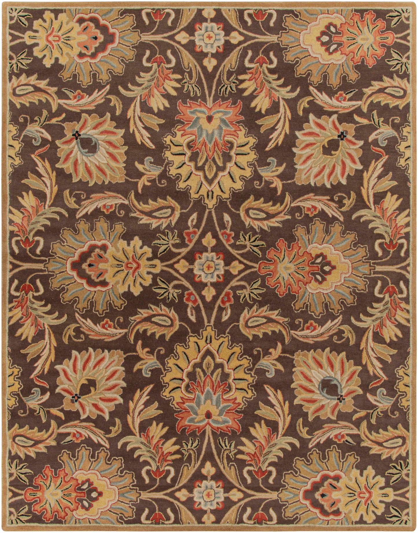 Chesterton 1028 Hand Tufted Brown Wool Rug 7'6" x 9'6" Rectangle