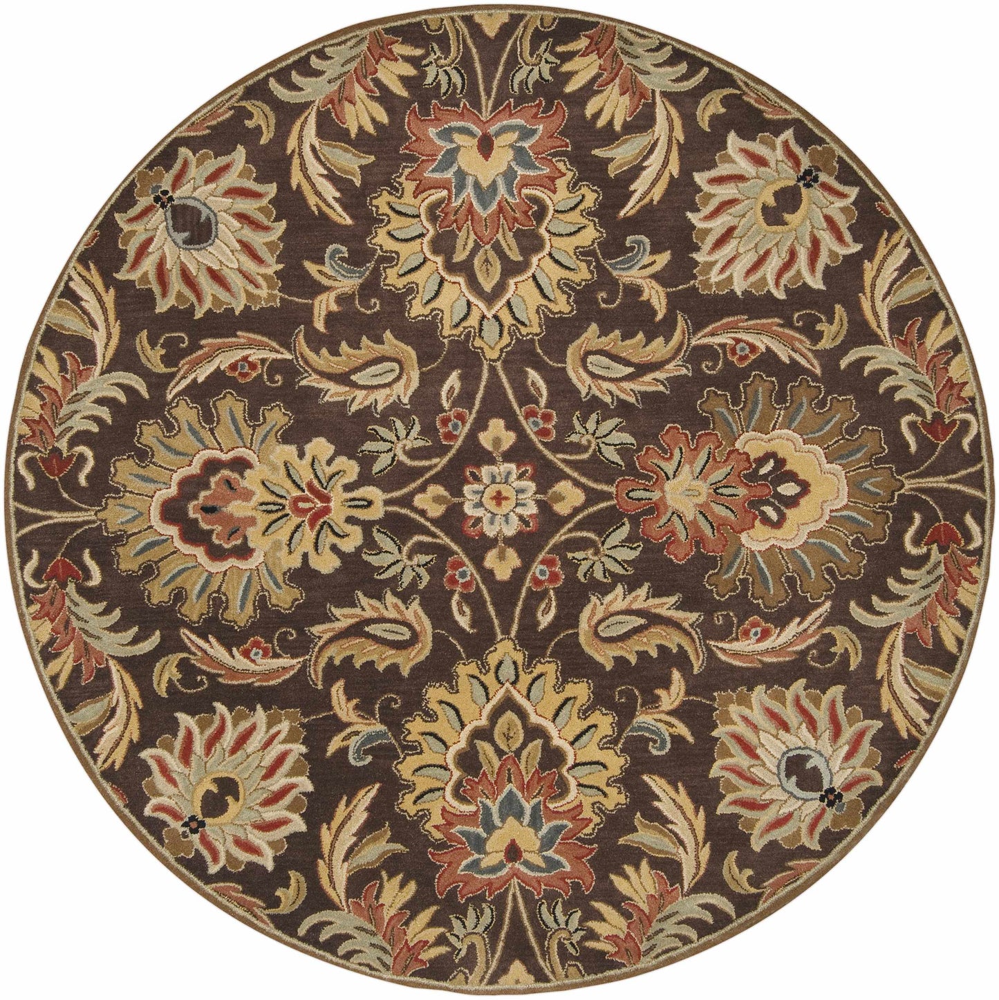 Chesterton 1028 Hand Tufted Brown Wool Rug 8' Round